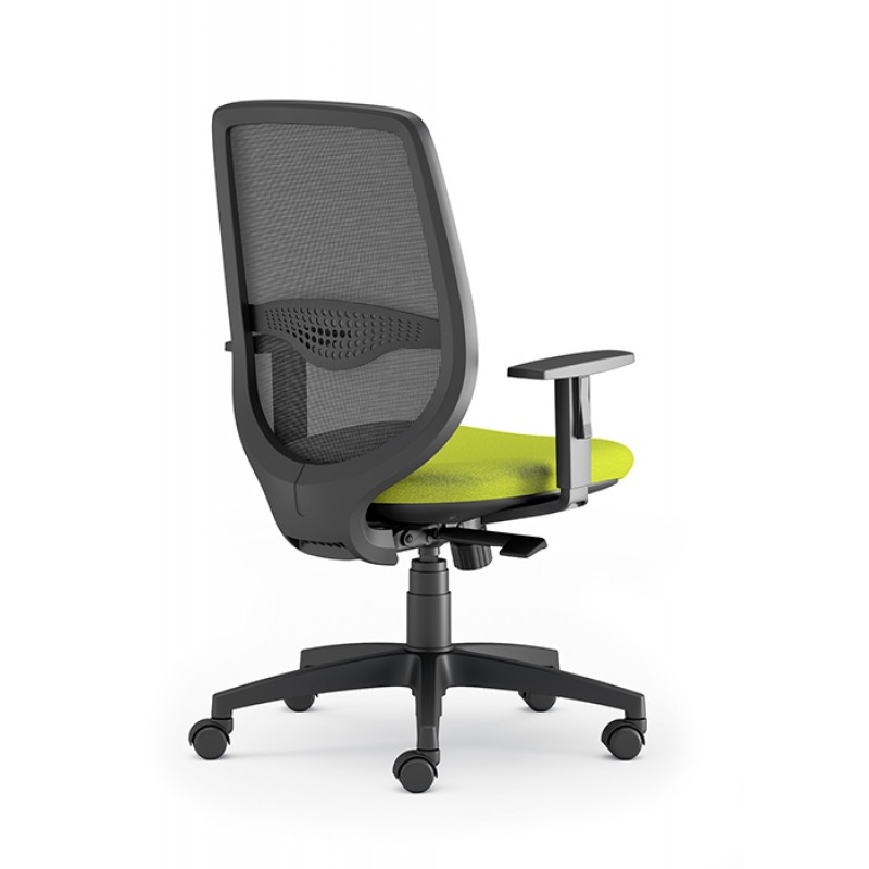 THESIS MUZIO – Καρέκλα γραφείου  SYNCHRON ΜΗΧΑΝΙΣΜΟΣ ΡΥΘΜΙΖΟΜΕΝΑ ΜΠΡΑΤΣΑ  - μαυρο σκελετο  πλατος 48X βαθος 54,5X υψος 1050-1175cm λευκο χρωμα σκελετο