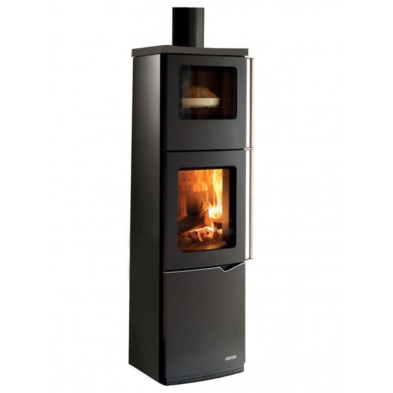 EVA S Con Forno Antracite Σόμπα ξύλου με φουρνο  Μέγιστη Θερμική ισχύς εισαγωγής 9,4 KW 