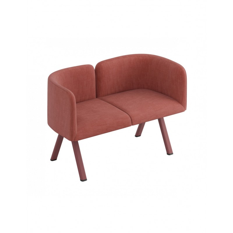 Panky cod.PK2P καναπές διθέσιος - Mε πλάτη 120x62x77/47cm  (κωδ 29501-108260 )ύφασμα μπορντω   ιδανικός για γραφεία - ιατρεία  