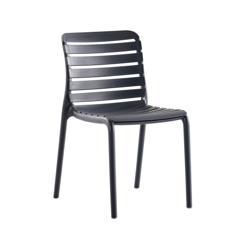 Parm καρέκλα polypropylene ανθρακί 47x56x82(47)cm