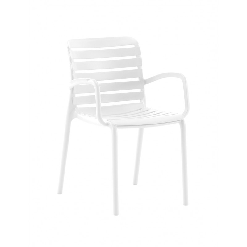 Parma πολυθρόνα polypropylene λευκό 56x56x82(47)cm   