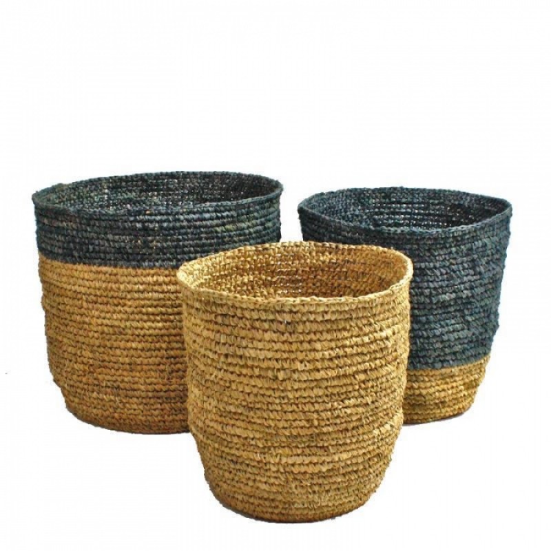 ΚΑΛΑΘΙΑ ΨΑΘΙΝΑ ΣΕΤ ΤΩΝ ΤΡΙΩΝ ΜΑLDΙVΕS -Μήκος: 37/34/32 cm, Πλάτος: 37/34/32 cm, Ύψος: 40/37/30 cm