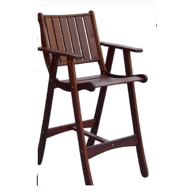 PIPER Integra Σ - Σκαμπό μπαρ ψηλό - ξύλο Jarrah  61χ66χ115(75)  cm 