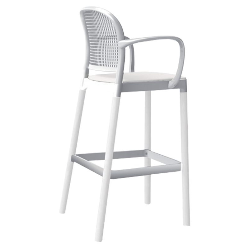 Gaber Panama B Σκαμπό μπαρ με μπράτσα - σκελετός  τεχνοπολυμέριο