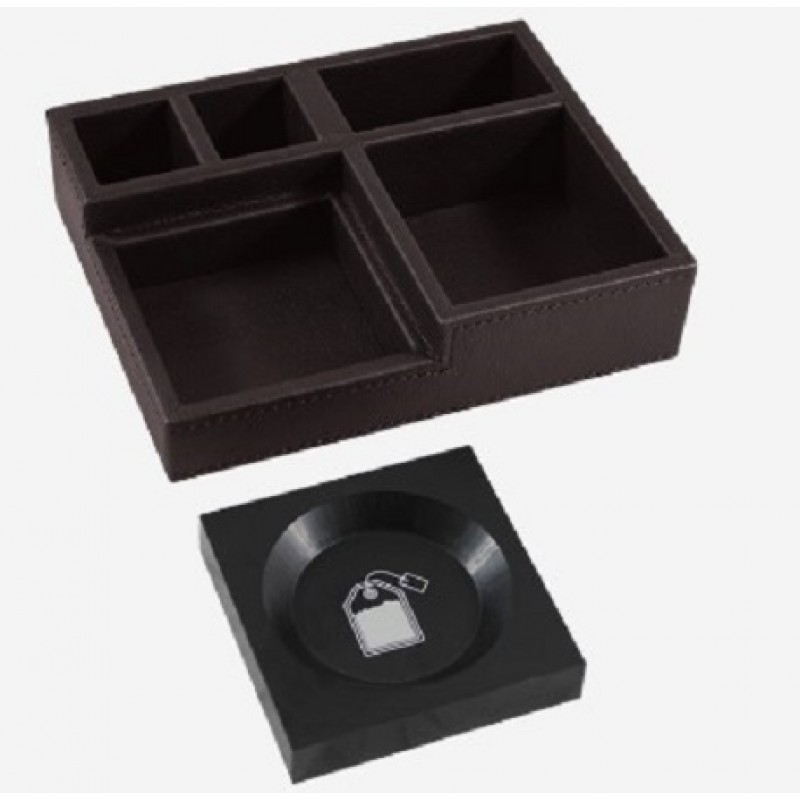 Crown 61840 CORTES Θήκη για ζάχαρη / τσάι.  Με 4 χωρίσματα Διαστάσεις: 125x160x50 mm