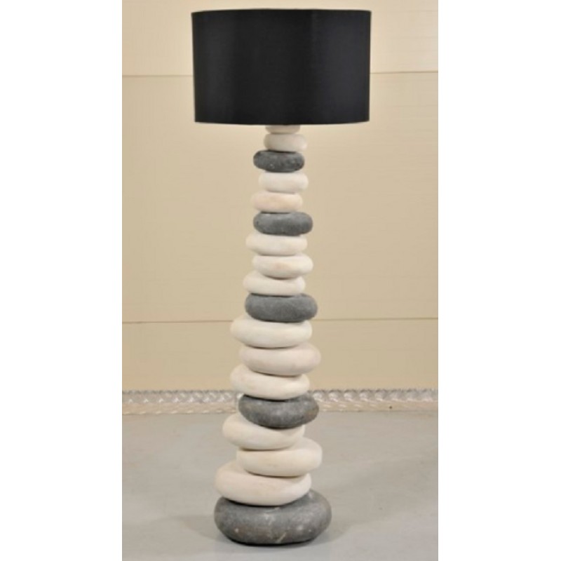 Big Stone lamp Διακοσμητικό ενδοδαπέδιο από φυσικά βότσαλα. Διάσταση ύψος: 1,20.  JKG 400875