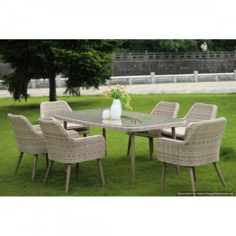 SET 201  Σετ Αλουμινίου rattan 7  τμχ