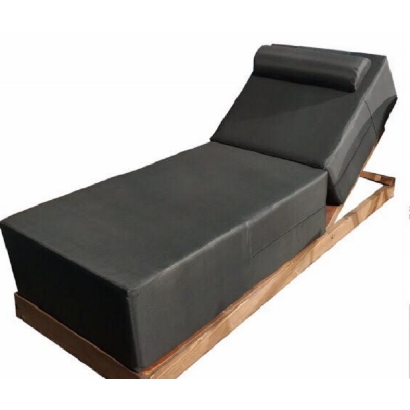 xa 21 - Ξαπλώστρα απο  ξύλο με μαξιλαρι  35 cm - διαστασεις 205X70X43cm