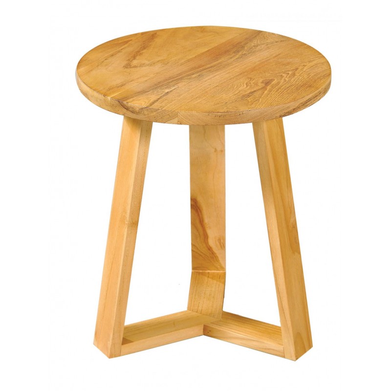 JK 123168 Τραπέζι βοηθητικό από ξύλο τεακ  Διάσταση: 0,40Χ0,45εκ.