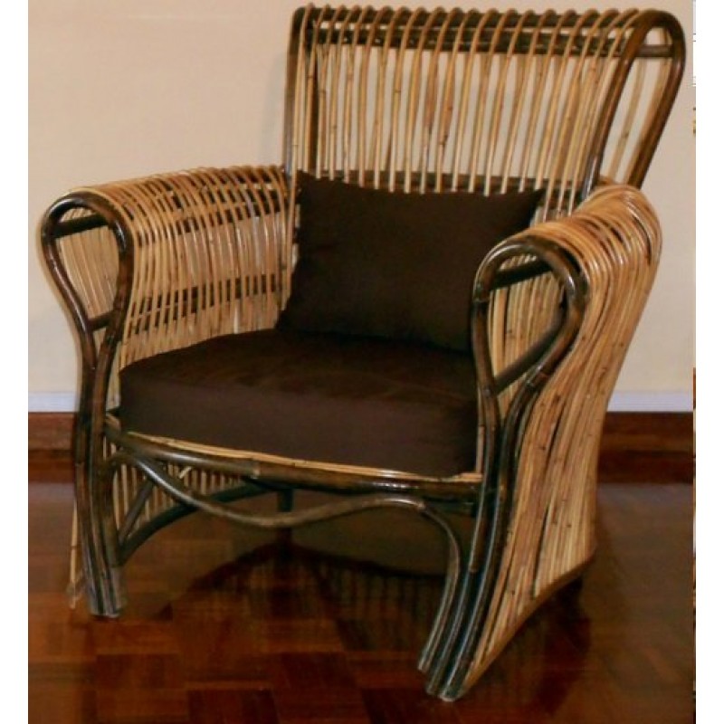 INDONISIA AFRODITE - Πολυθρόνα bamboo – rattan lounge - back to the 70