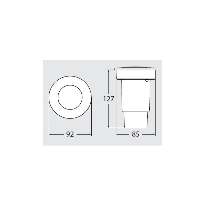 Φωτιστικό Εξωτερικού Χώρου Χωνευτό Σποτ Δαπέδου GU10 Μαύρο Ceci 90 Fumagalli
