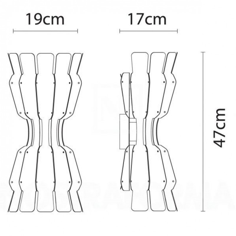 FABBIAN CLOVE F22D0121   Φωτιστικό εσωτερικού χώρου απλίκα τοίχου του οίκου fabbian σε χρώμα ανθρακί.