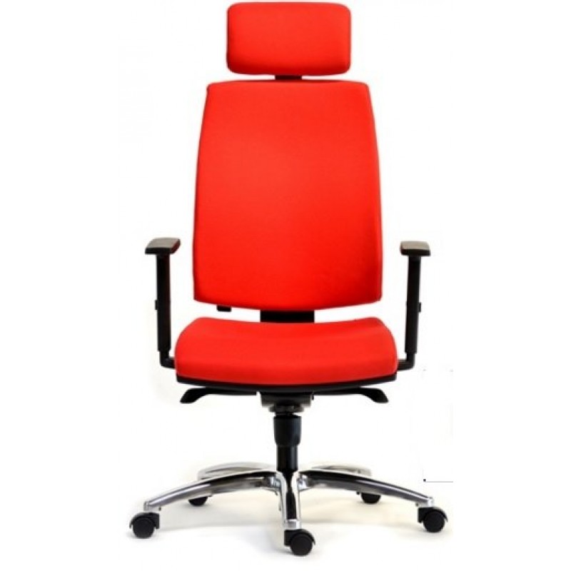 Delta  5046 Α Καρέκλα γραφείου με ρυθμιζόμενο προσκέφαλο  - ψηλή πλάτη με ρύθμιση ύψους -μηχανισμός synchron  52*52*112-122cm.