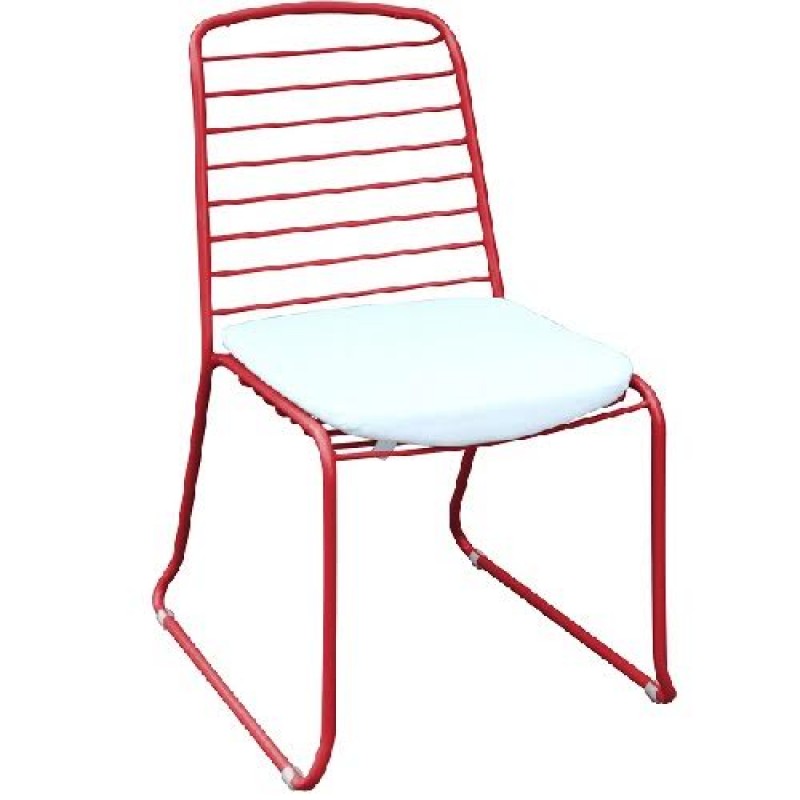 Καρέκλα αλουμινίου στοιβαζόμενη σε κόκκινη απόχρωση – 24427CS 1805C