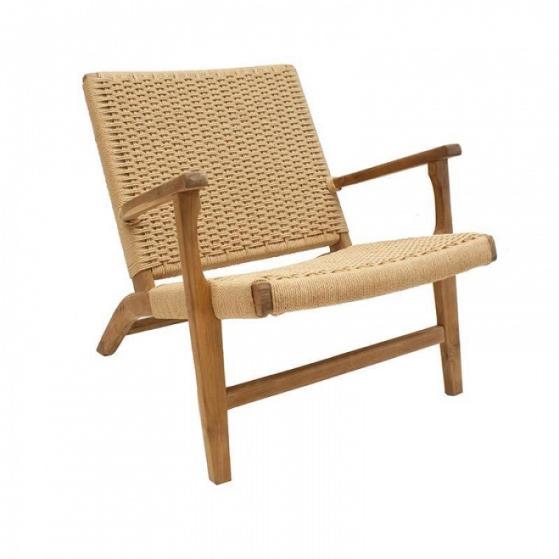 ΠΟΛΥΘΡΟΝΑ LΟUΝGΕ BALI ΤΕΑΚ PAPER CORD Μήκος: 71 cm, Πλάτος: 81 cm, Ύψος: 75 cm