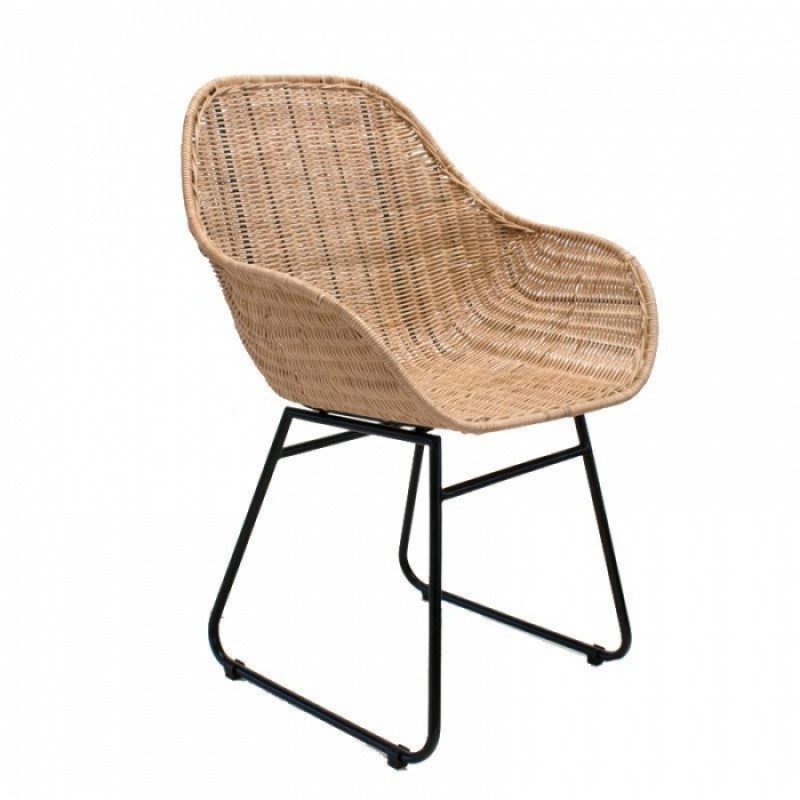 ΠΟΛΥΘΡΟΝΑ ΝΙCΟ ΜΕΤΑΛΛΟ RΑΤΤΑΝ  Μήκος: 64 cm, Πλάτος: 54.5 cm, Ύψος: 88.5 cm