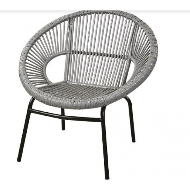 Πολυθρόνα Lounge από φυσικό Rattan και μεταλλικό σκελετό – 317151 Διάσταση προϊόντος: 80X70X75H