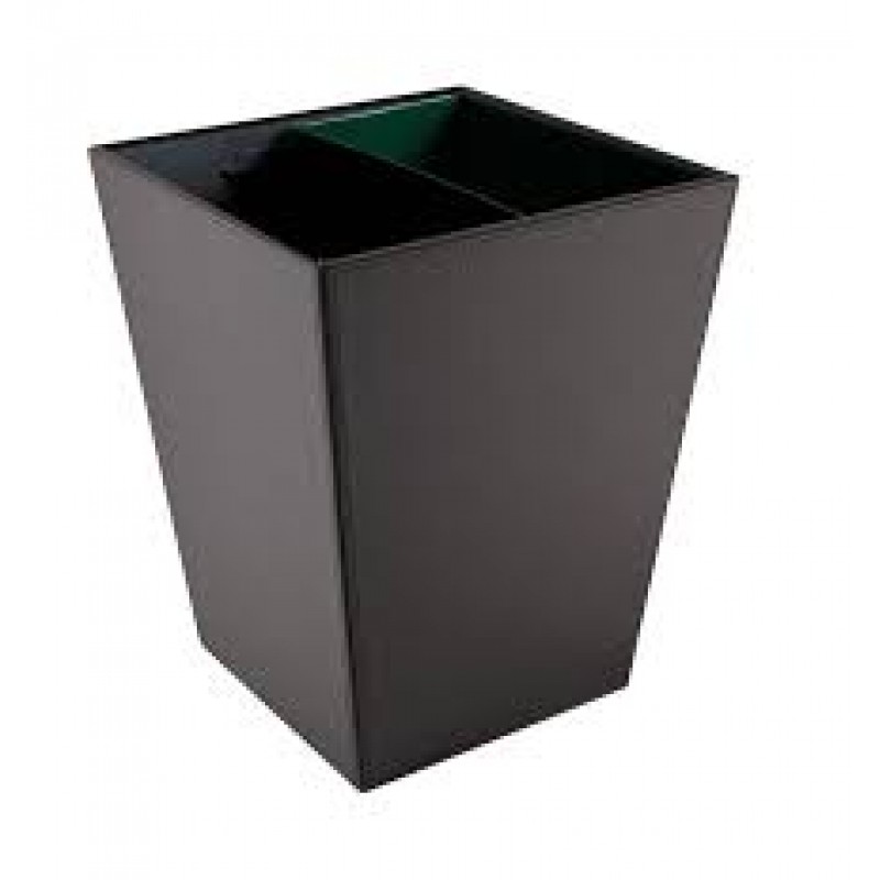 CROWN  60100 MONTREAL Τετράγωνο καλάθι απορριμμάτων με μεταλλικό Innerliner PU-leather & metal