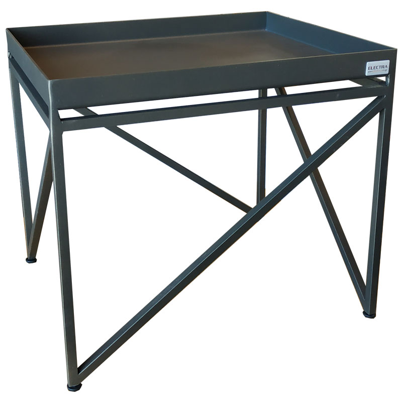 TMX 2 - Μεταλλικό τραπέζι σαλονιού με μεταλλική βάση και μεταλλικό καπάκι 50x40X45 cm