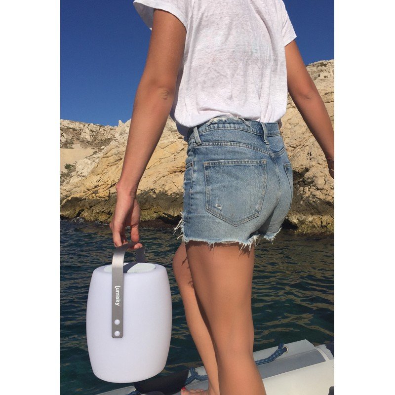 Lumisky Lucy Play C30 αδιάβροχο φωτιζόμενο ασύρματο RGB LED με ηχείο - Διαστάσεις: 21x21x30cm