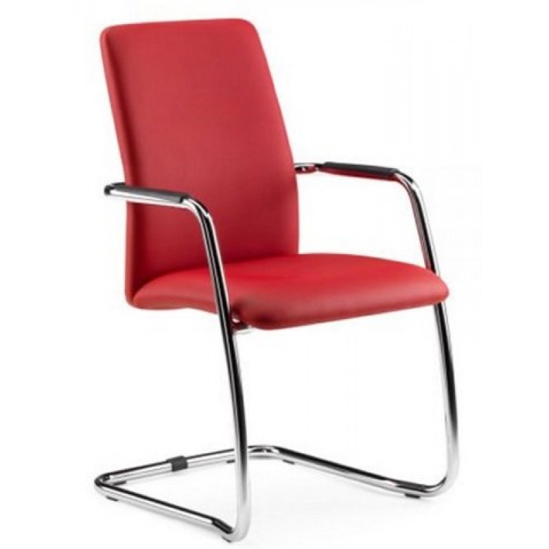 DELTA  GX 6054 B  Κάθισμα επισκέπτη σταθερό με μεταλλικό σκελετό χρωμίου , ψηλή πλάτη  ( δυνατότητα επιλογής χρωμάτων, υφάσματος , δερματίνης  )