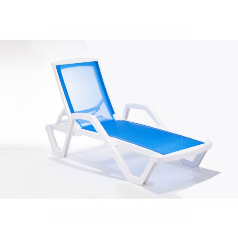 Mare 53-0420  Ξαπλώστρα πολυπροπυλενίου ΛΕΥΚΟ/ΜΠΛΕ