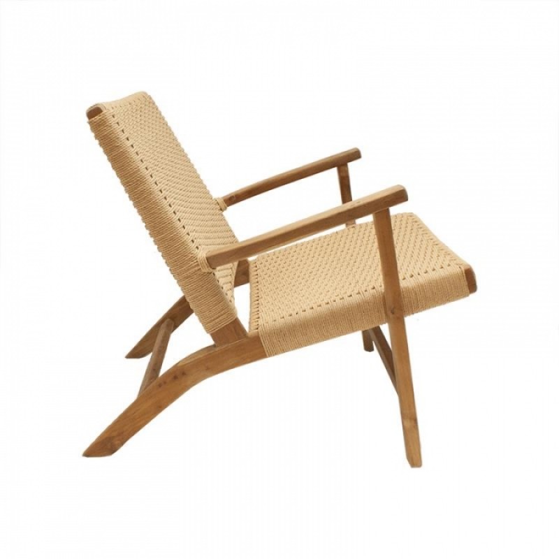 ΠΟΛΥΘΡΟΝΑ LΟUΝGΕ BALI ΤΕΑΚ PAPER CORD Μήκος: 71 cm, Πλάτος: 81 cm, Ύψος: 75 cm