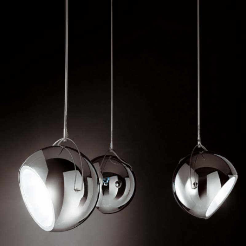 FABBIAN BELUGA STEEL D57A09  Φωτιστικό εσωτερικού χώρου οροφής του οίκου fabbian σε χρώμιο.