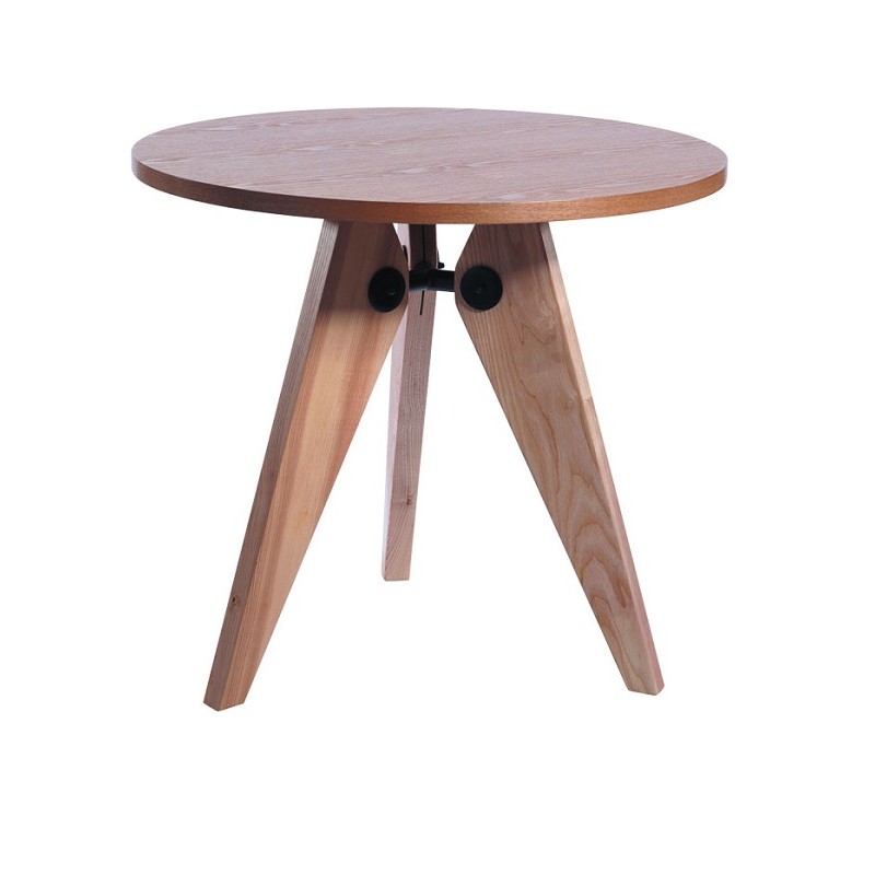 Τραπέζι στρογγυλό ξύλινο ΜΑΣΙΦ , με μεταλλικές λεπτομέρεις Φ80X75 cm - JKG GT-203