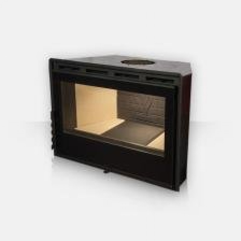 Θερμοζέλ  CLEAR Τ - 822 12 kw ( για 100 τ.μ) Κασέτα μετατροπής ( 80*52*55 ύψος cm ) με  μαύρο κρύσταλλο με δευτερογενή καύση