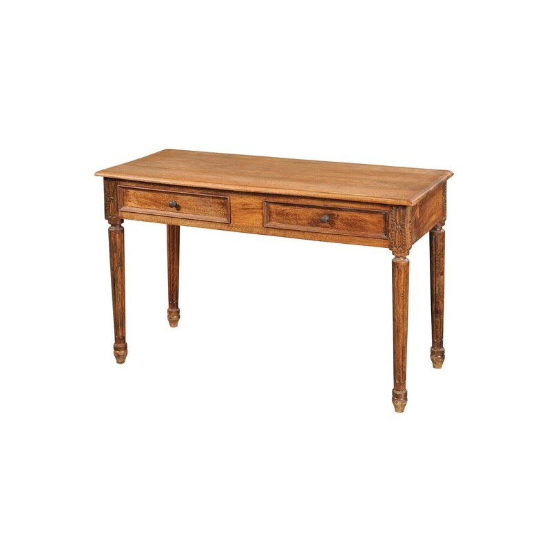 JKG POLYMNIACON - Κονσόλα με δύο συρτάρια. Χειροποίητη, γαλλικού τύπου, από μασίφ ξύλο (1,20Χ0,75Χ0,50.)