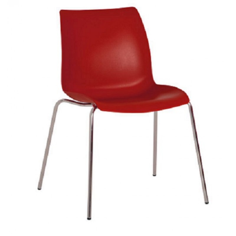 Tilia laser chair ( 101020133)   -Στοιβαζόμενη καρέκλα, από πολυπροπυλένιο χρωμα κόκκινο  Διαστάσεις : 53x53x78cm