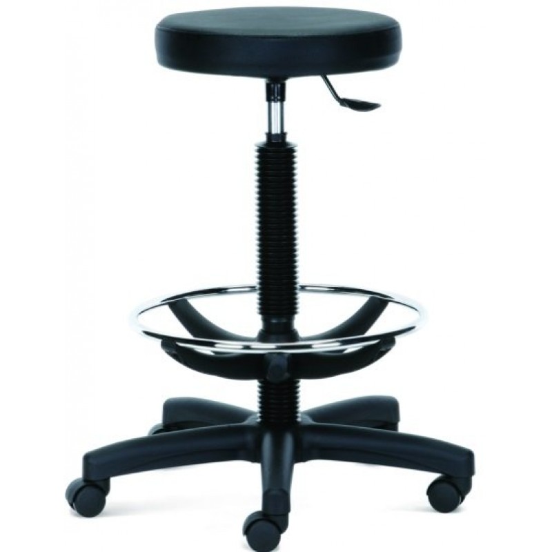 DELTA PROFIT PF 0370  Σκαμπό σχεδιαστηρίου - με στεφάνη  - ύψος καθίσματος 60 - 80 cm (επιλογή χρώματος δερματίνης  )