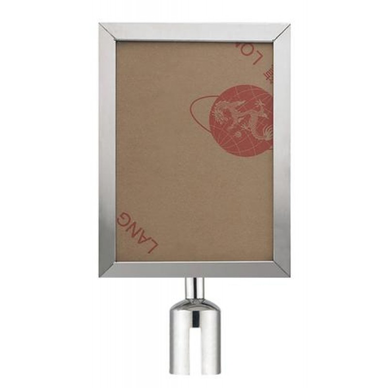 Πινακίδα για διαχωριστικά κολωνάκια μεγέθους Α4 κάθετη ασημί SA4-POR