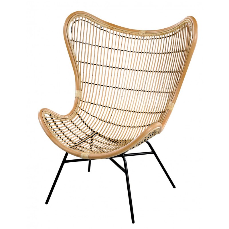 JK 120117 - πολυθρόνα χειροποίητη από φυσικό καλάμι bamboo 87χ77χ108 ύψος cm