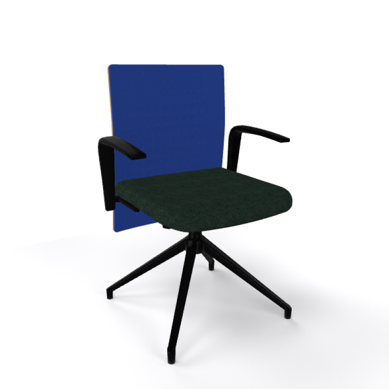 Gaber  ELODIE TASK U- Καρέκλα με synchro μηχανισμό - αλουμινίου βάση σταθερή ( χαμηλή πλάτη ) κίτρινο mesh 50x50x97.5cm 