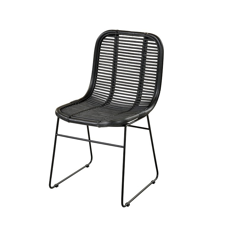 jkg 31326  Καρέκλα  από φυσικό ραττάν και μέταλλο