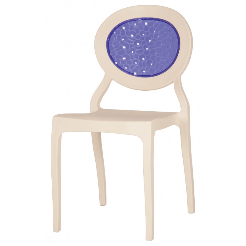 Tilia rotus pc (101020056) στοιβαζόμενη καρέκλα σε λευκο κόκκινο χρωμα