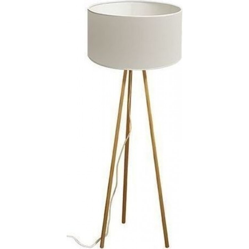 Viokef Rocket 4120100 Επιδαπέδιο Φωτιστικό Ξύλινη Βάση / Καπέλο Λευκό