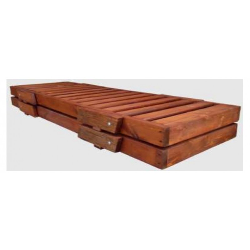 BL 5258 G - Επαγγελματική ξαπλώστρα από μασίφ ξύλο πεύκου στοιβαζόμενη με πτυσσόμενα πόδια  διαστάσεις  200 *67* 035 cm