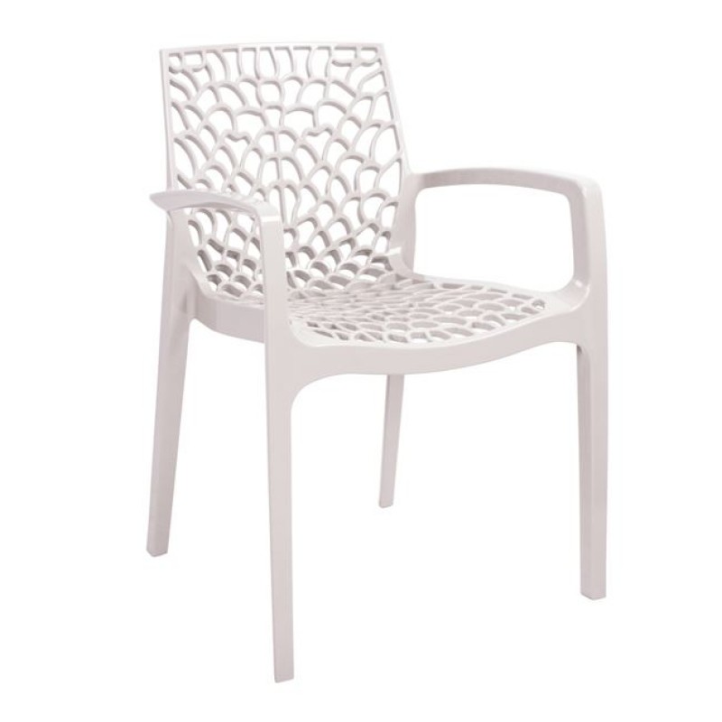 Gruvyer S6626B  Πολυθρόνα  Πολυπροπυλενίου Λευκή