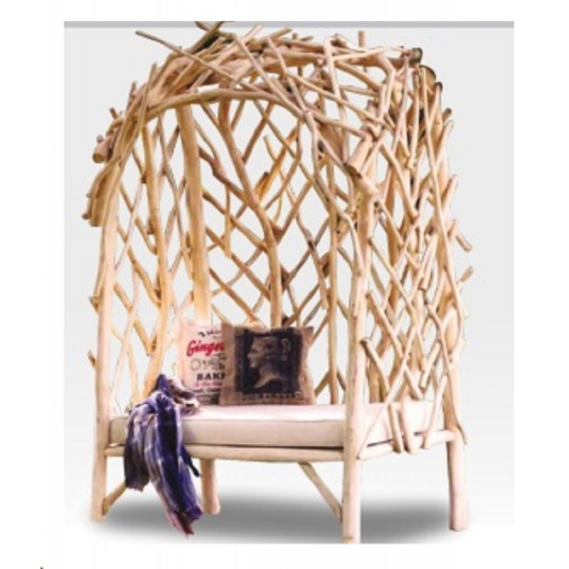 Καναπές από κλαδιά με μαξιλάρια  120x80x200 cm ( DB-6 FOLIA  )