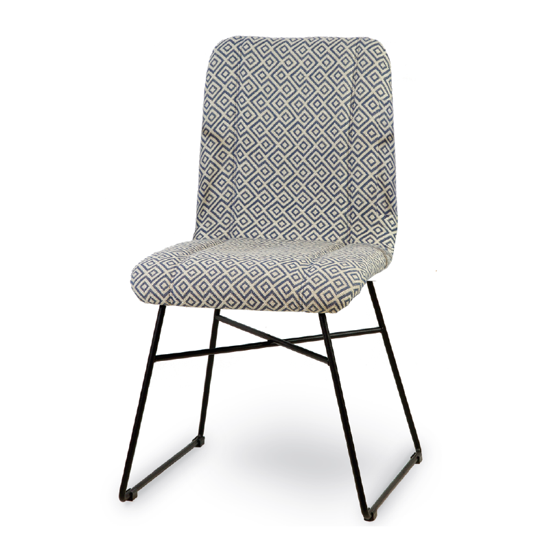 ME 121 -Μεταλλική καρέκλα ηλεκτροστατικής βαφής με επένδυση υφάσματος Υ: 85 Β: 55 Μ: 44