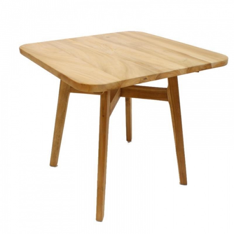 ΤΡΑΠΕΖΙ ΤΕΑΚ 80Χ80  - Μήκος: 80 cm, Πλάτος: 80 cm, Ύψος: 76 cm