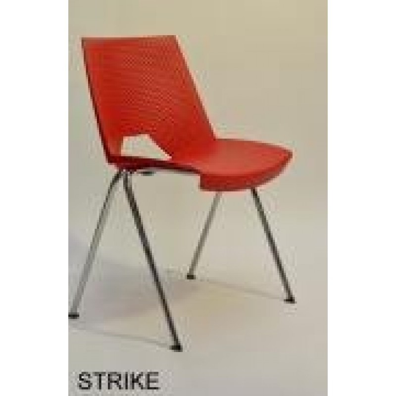 Del Strike  Κάθισμα επισκέπτη - φροντιστηρίου -συνεδρίου πολυπροπυλένιο  με μεταλλικό σκελετό σε 8 χρώματα -( επιλογή  μπράτσων και αναλογίου)