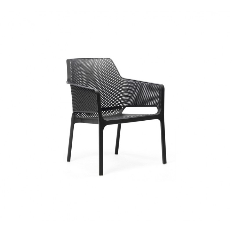 Πολυθρόνα  με μαξιλάρι Net relax ανθρακί 40326.56.000 Nardi -67x71x86,5(41,5)cm