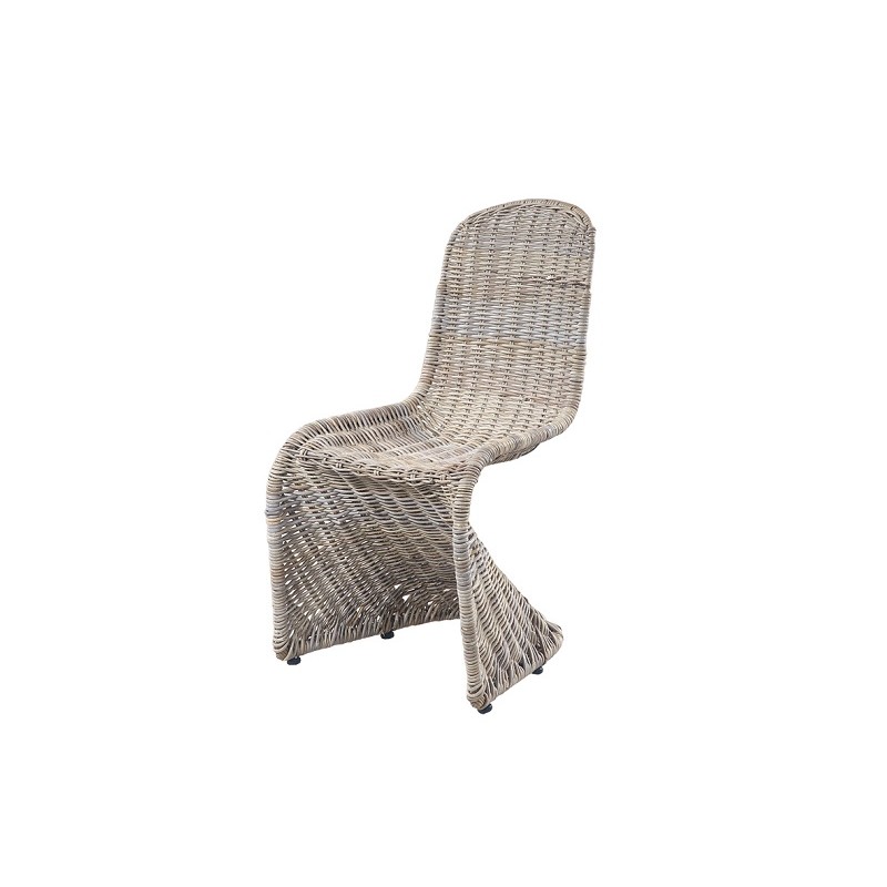 Καρέκλα από φυσικό ραττάν και μεταλλικό σκελετό.- JK 31312 Διαστάσεις  51* 67*94cm 