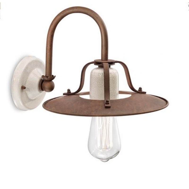 FERROLUCE C1430 - Φωτιστικό απλίκα Ø 25 συνδυασμός κεραμικού με μέταλλο