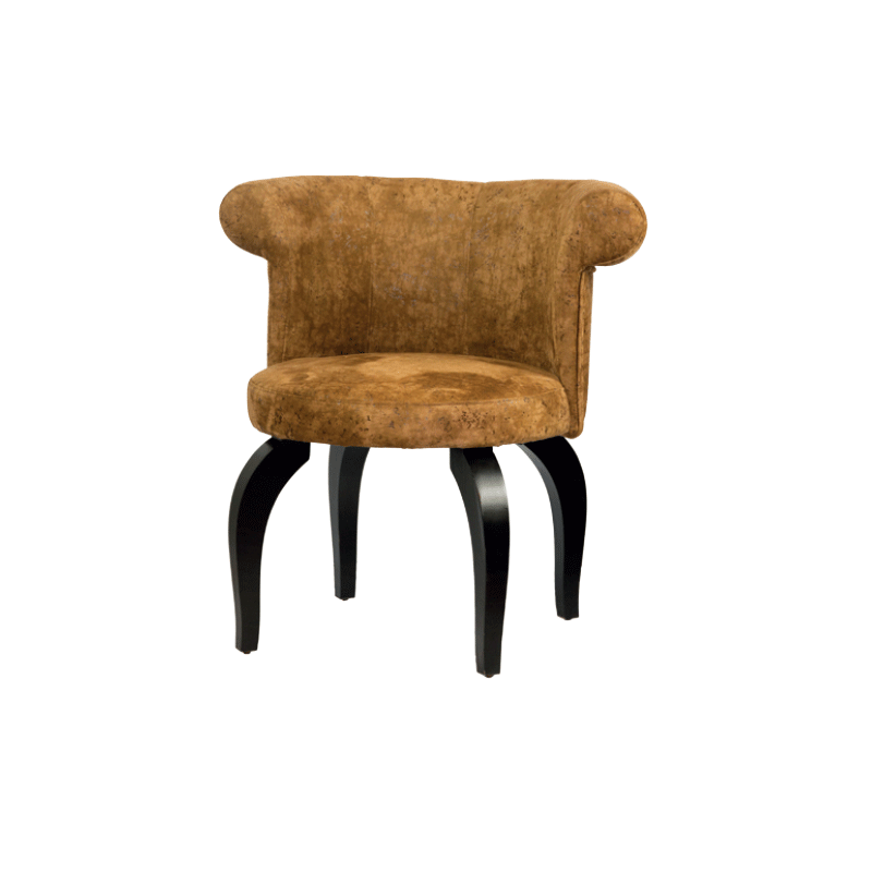 KB 989 -Πολυθρόνα ξύλινη με ταπετσαρία. Υ: 70 Β: 60 Μ: 70