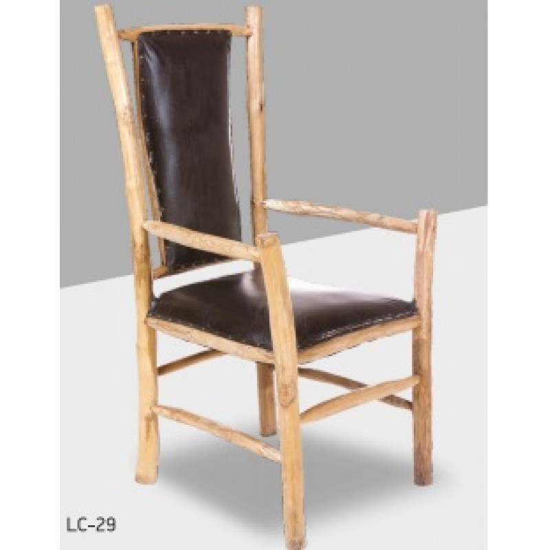 ​Πολυθρόνα  Ξύλινη με δέρμα 70Χ70Χ112εκ. ​ (LC - 29)
